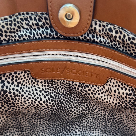 Sole Society Tan Leather Tote - Picture 4 of 5